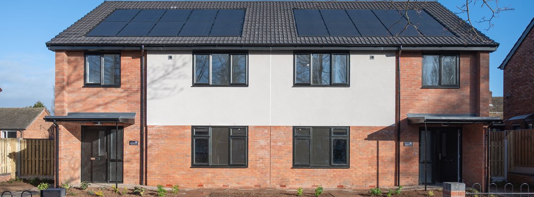 First carbon neutral homes in our area complete Image