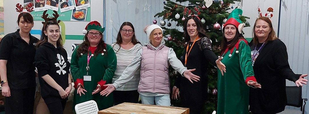 Christmas light switch on at The Arc Image