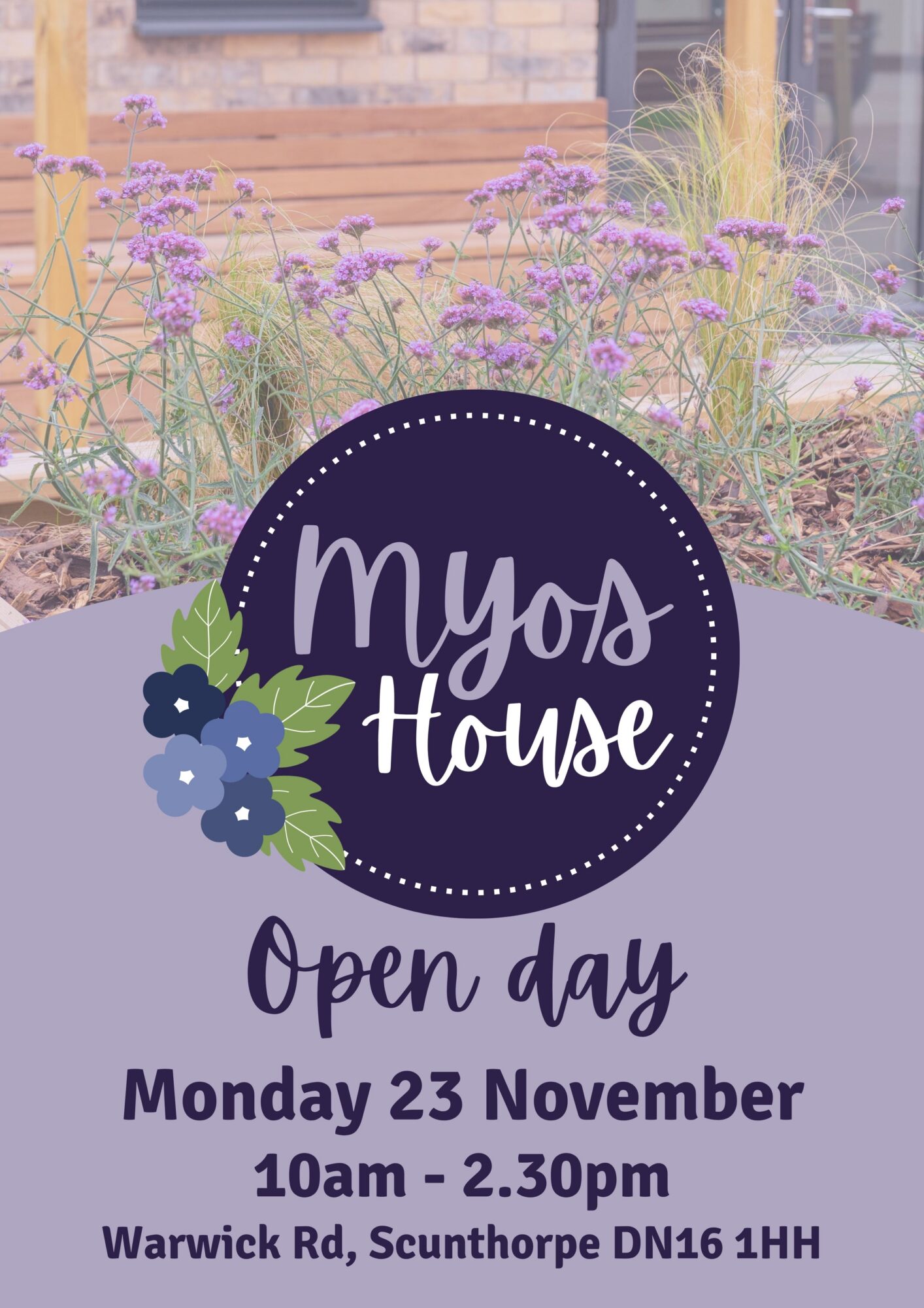 Printed A4 open day poster